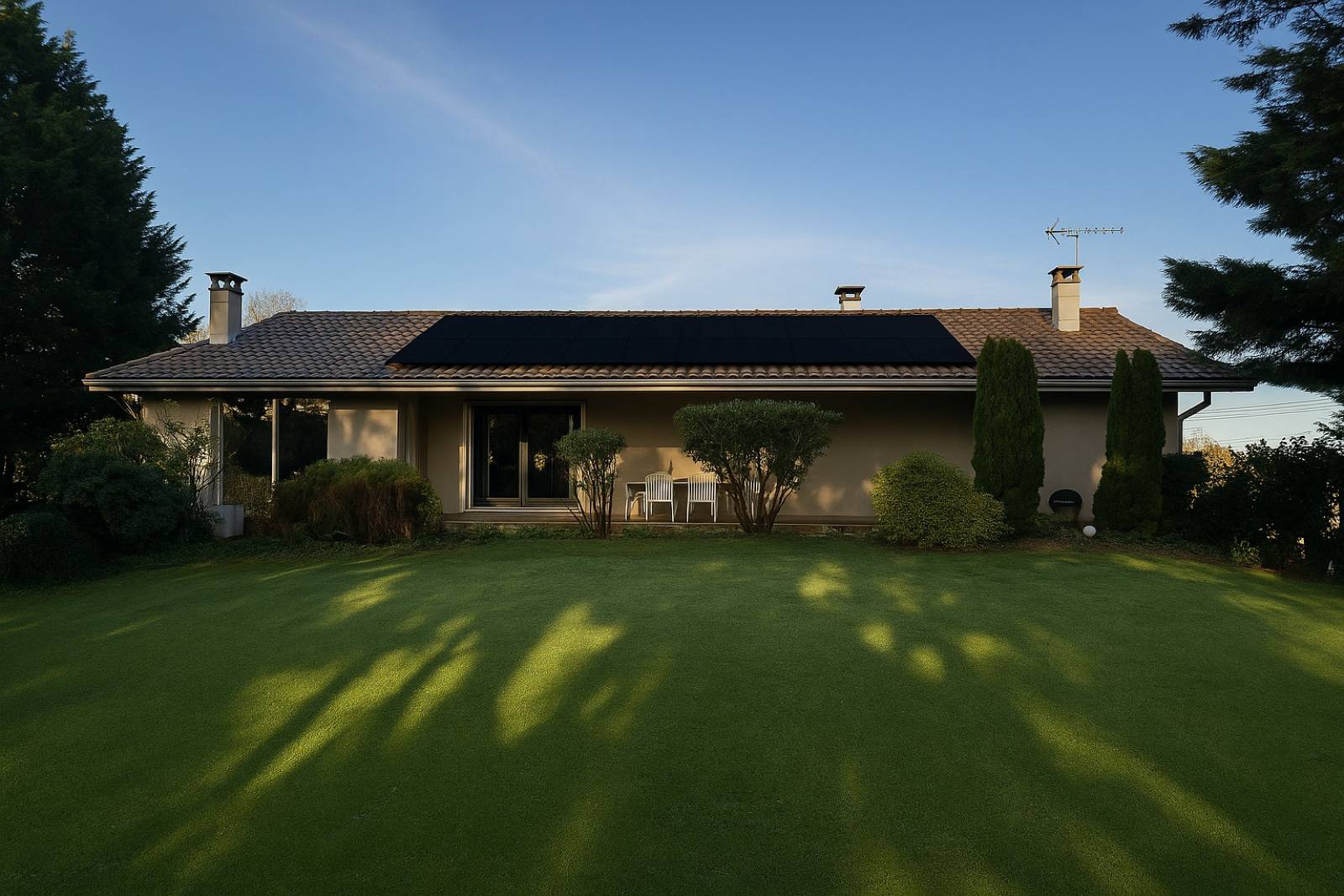 Installation solaire photovoltaïque en autoconsommation réalisée à Villenave d'ornon avec panneau DUALSUN