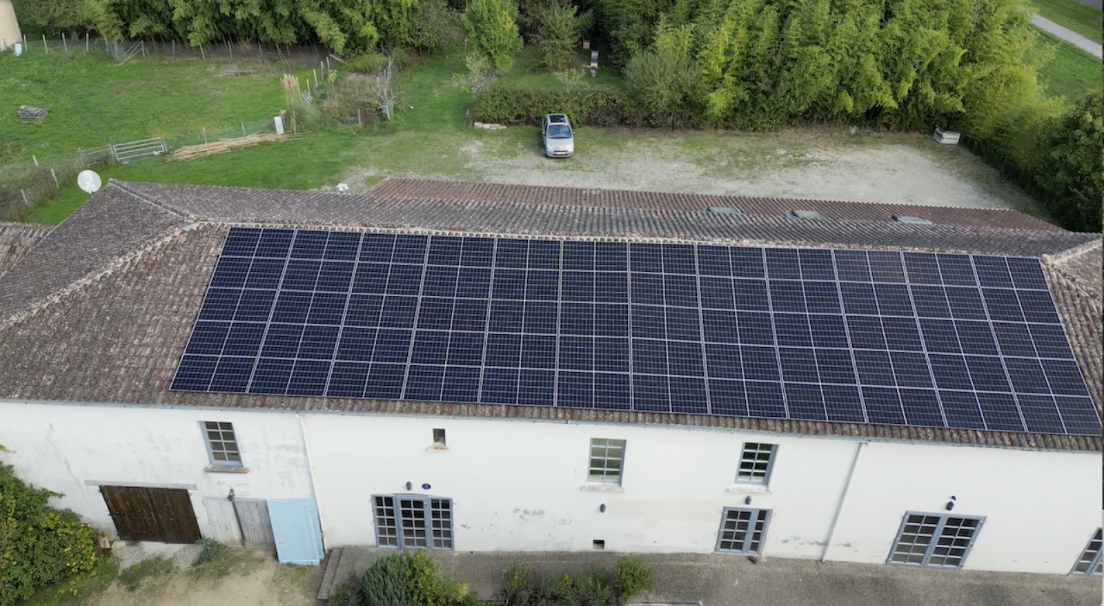 Installation d'une centrale solaire à Bazas proche Bordeaux en Gironde 