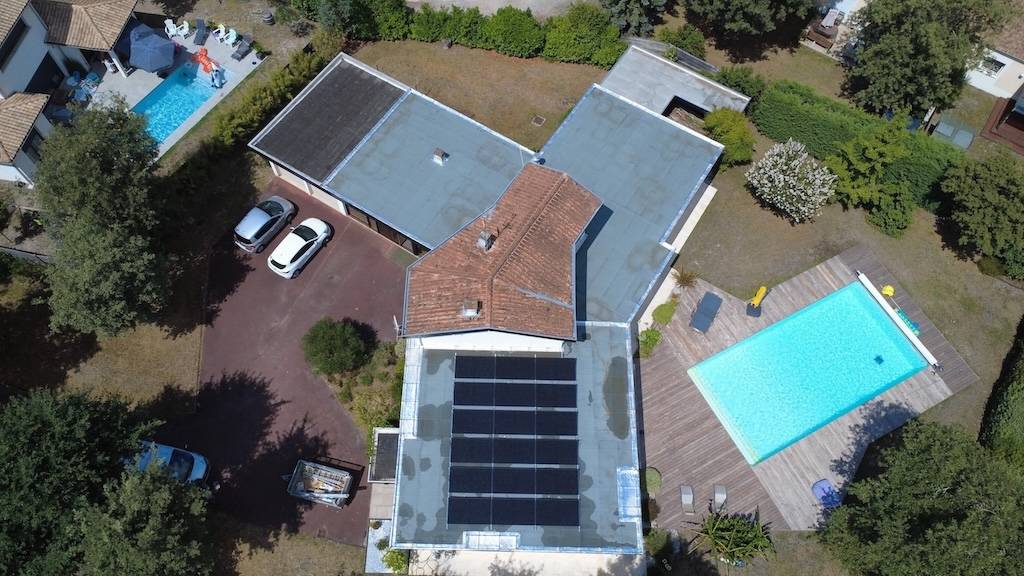 Installation en toit terrasse à Leognan proche Bordeaux en Gironde 