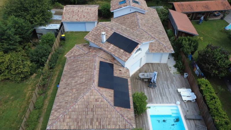 Chantier photovoltaïque Le Porge proche Bordeaux 