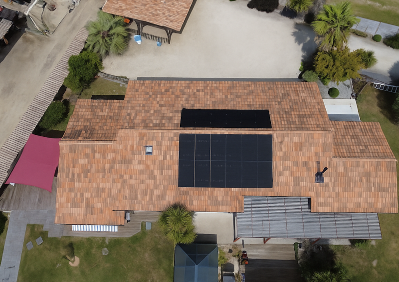 Centrale solaire réalisée à Carcans proche Bordeaux 